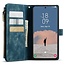 CaseMe - Hoesje geschikt voor Samsung Galaxy S24 Ultra - Vintage Wallet Book Case Ritssluiting - Met Magneetsluiting - Blauw