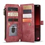 CaseMe - Hoesje geschikt voor Samsung Galaxy S24 Ultra - Vintage Wallet Book Case Ritssluiting - Met Magneetsluiting - Rood