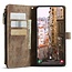 CaseMe - Hoesje geschikt voor Samsung Galaxy S24 Ultra - Vintage Wallet Book Case Ritssluiting - Met Magneetsluiting - Bruin