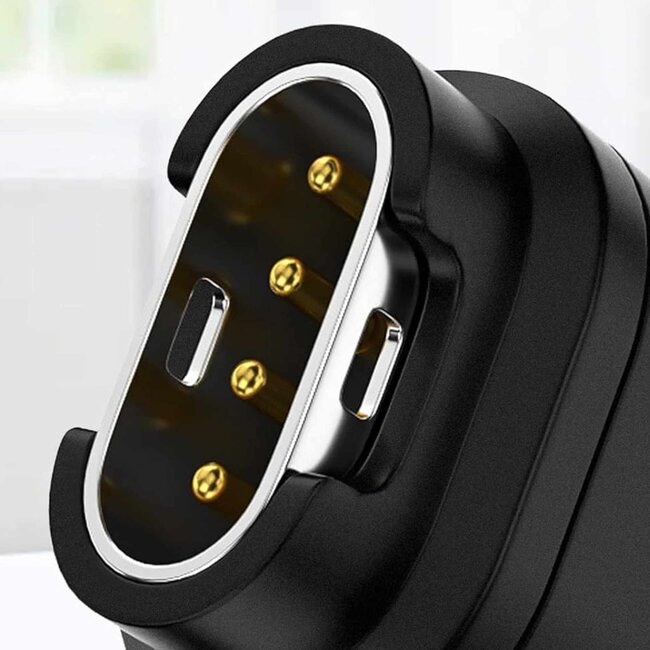 Case2go - USB-C naar adapter geschikt voor Garmin - 90 graden Oplaad Connector - Smartwatch - USB Adapter - Oplader - Zwart