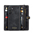 CaseMe - Telefoonhoesje geschikt voor Samsung Galaxy A25 - 2 in 1 Book Case en Back Cover - Zwart