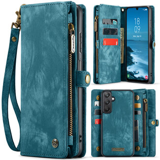 CaseMe CaseMe - Telefoonhoesje geschikt voor Samsung Galaxy A25 - 2 in 1 Book Case en Back Cover - Blauw