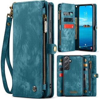 CaseMe CaseMe - Telefoonhoesje geschikt voor Samsung Galaxy A35 - 2 in 1 Book Case en Back Cover - Blauw