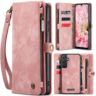 CaseMe CaseMe - Telefoonhoesje geschikt voor Samsung Galaxy A25 - 2 in 1 Book Case en Back Cover - Roze