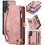 CaseMe - Telefoonhoesje geschikt voor Samsung Galaxy A25 - 2 in 1 Book Case en Back Cover - Roze