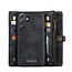 CaseMe - Telefoonhoesje geschikt voor Samsung Galaxy A35 - 2 in 1 Book Case en Back Cover - Zwart