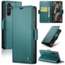 CaseMe - Hoesje geschikt voor Samsung Galaxy A35 5G - Retro Wallet Book Case - Met Magnetische Sluiting - Groen