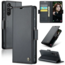 CaseMe - Hoesje geschikt voor Samsung Galaxy A25 5G - Retro Wallet Book Case - Met Magnetische Sluiting - Zwart