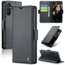CaseMe - Hoesje geschikt voor Samsung Galaxy A35 5G - Retro Wallet Book Case - Met Magnetische Sluiting - Zwart