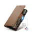 CaseMe - Hoesje geschikt voor Samsung Galaxy A15 - Retro Wallet Book Case - Met Magnetische Sluiting - Bruin