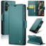 CaseMe - Hoesje geschikt voor Samsung Galaxy A25 5G - Retro Wallet Book Case - Met Magnetische Sluiting - Groen