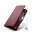 CaseMe - Hoesje geschikt voor Samsung Galaxy A55 5G - Retro Wallet Book Case - Met Magnetische Sluiting - Rood