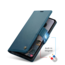 CaseMe - Hoesje geschikt voor Samsung Galaxy A35 5G - Retro Wallet Book Case - Met Magnetische Sluiting - Blauw