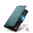 CaseMe - Hoesje geschikt voor Samsung Galaxy S24 - Retro Wallet Book Case - Met Magnetische Sluiting - Groen
