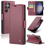 CaseMe - Hoesje geschikt voor Samsung Galaxy S24 Ultra - Retro Wallet Book Case - Met Magnetische Sluiting - Rood