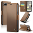CaseMe - Hoesje geschikt voor Google Pixel 8A - Retro Wallet Book Case - Met Magnetische Sluiting - Bruin