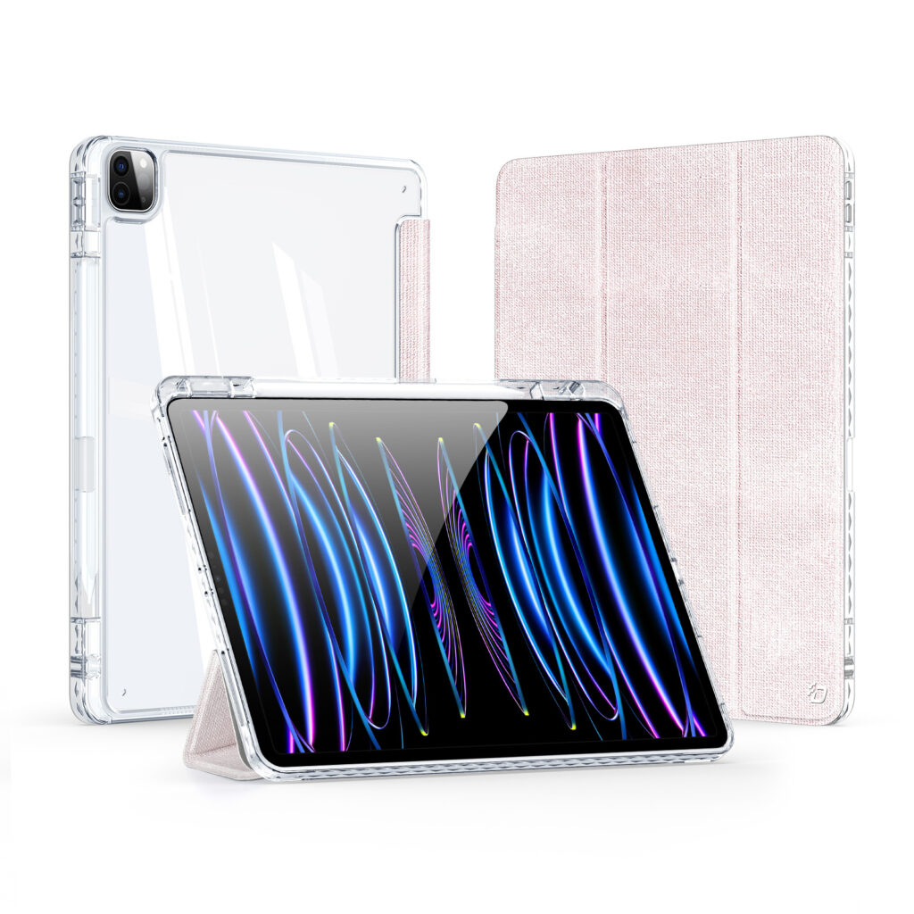 Dux Ducis - Tablet hoes geschikt voor Apple iPad Pro 11 (2024) - Unid Tri-fold Case - Met Pencilhouder en Auto/Wake Functie - Roze afbeelding