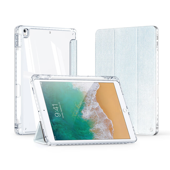 Dux Ducis - Tablet hoes geschikt voor Apple iPad 10.2 (2019-2021) - Unid Tri-fold Case - Met Pencilhouder en Auto/Wake Functie - Blauw
