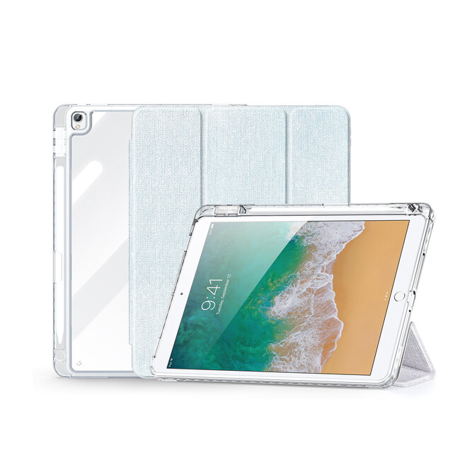 Dux Ducis - Tablet hoes geschikt voor Apple iPad 10.2 (2019-2021) - Unid Tri-fold Case - Met Pencilhouder en Auto/Wake Functie - Blauw