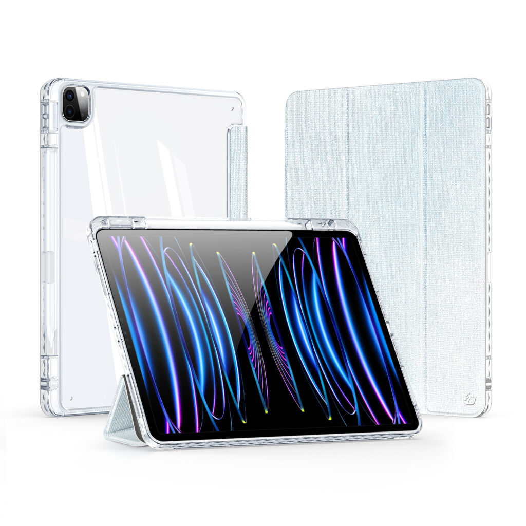 Dux Ducis - Tablet hoes geschikt voor Apple iPad Pro 11 (2024) - Unid Tri-fold Case - Met Pencilhouder en Auto/Wake Functie - Blauw afbeelding