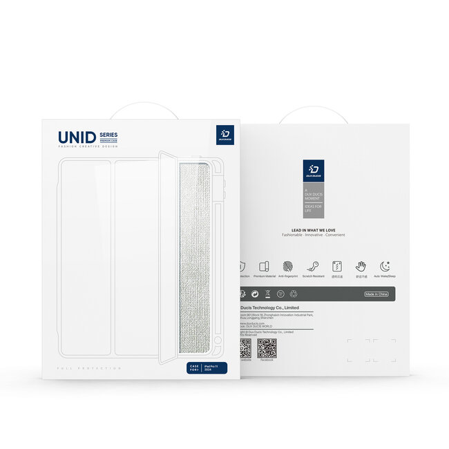 Dux Ducis - Tablet hoes geschikt voor Apple iPad Pro 11 (2025) / Apple iPad Pro 11 (2024) - Unid Tri-fold Case - Met Pencilhouder en Auto/Wake Functie - Blauw