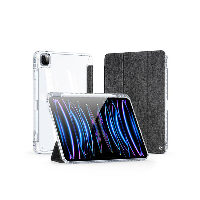 Dux Ducis - Tablet hoes geschikt voor Apple iPad Pro 11 (2025) / Apple iPad Pro 11 (2024) - Unid Tri-fold Case - Met Pencilhouder en Auto/Wake Functie - Zwart