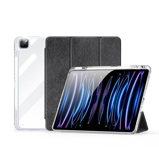 Dux Ducis - Tablet hoes geschikt voor Apple iPad Pro 12.9 (2025/2024) - Unid Tri-fold Case - Met Pencilhouder en Auto/Wake Functie - Zwart