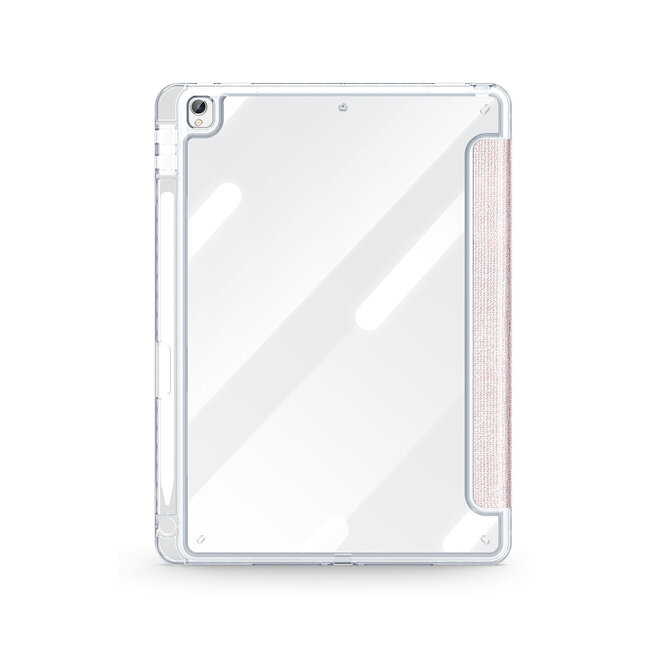 Dux Ducis - Tablet hoes geschikt voor Apple iPad 10.2 (2019-2021) - Unid Tri-fold Case - Met Pencilhouder en Auto/Wake Functie - Roze