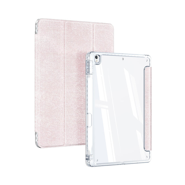 Dux Ducis - Tablet hoes geschikt voor Apple iPad 10.2 (2019-2021) - Unid Tri-fold Case - Met Pencilhouder en Auto/Wake Functie - Roze