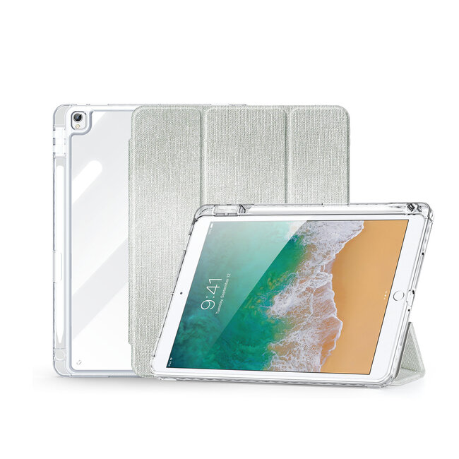 Dux Ducis - Tablet hoes geschikt voor Apple iPad 10.2 (2019-2021) - Unid Tri-fold Case - Met Pencilhouder en Auto/Wake Functie - Groen