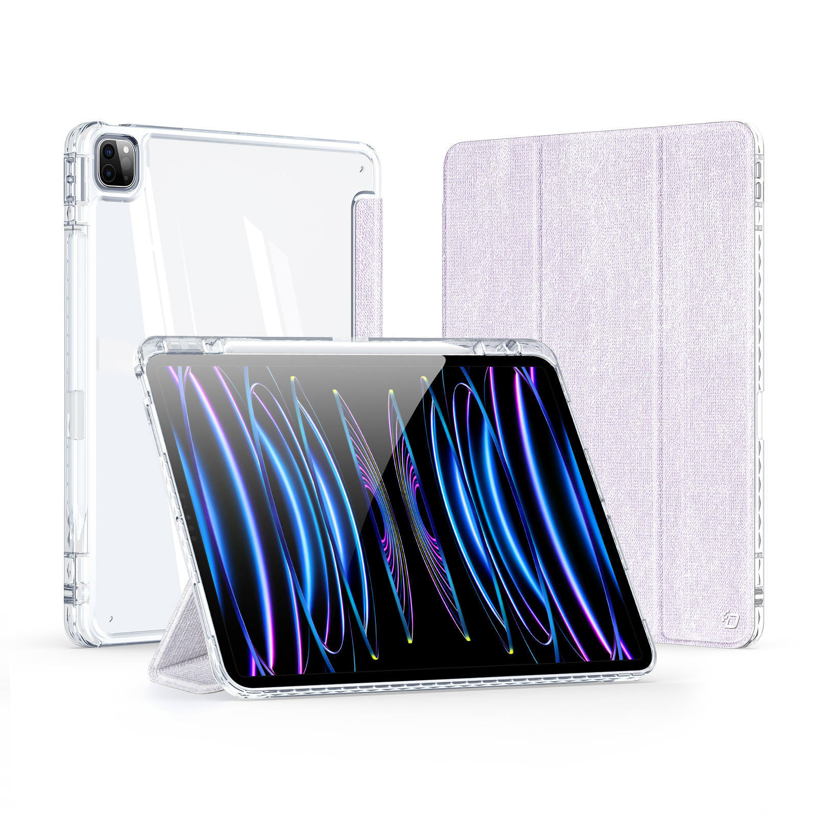 Dux Ducis - Tablet hoes geschikt voor Apple iPad Pro 13 (2024) - Unid Tri-fold Case - Met Pencilhouder en Auto/Wake Functie - Paars afbeelding