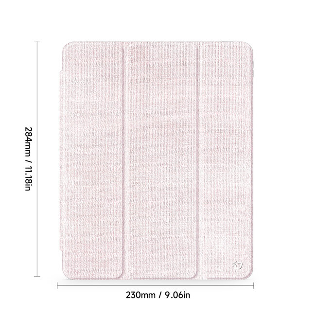 Dux Ducis - Tablet hoes geschikt voor Apple iPad Pro 12.9 (2025/2024) - Unid Tri-fold Case - Met Pencilhouder en Auto/Wake Functie - Roze