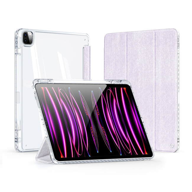 Dux Ducis - Tablet hoes geschikt voor Apple iPad Pro 11 (2018/2022) / Air 4/5 (2020/2022) - Unid Tri-fold Case - Met Pencilhouder en Auto/Wake Functie - Paars