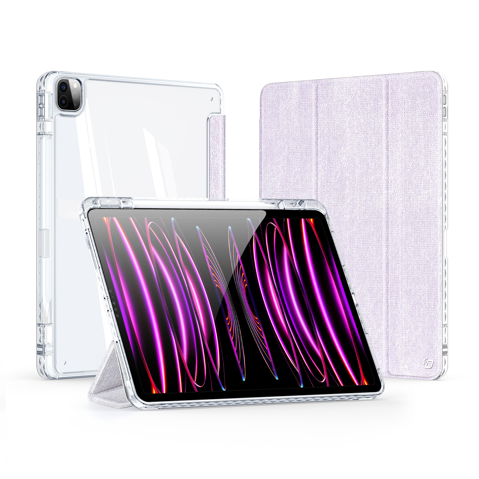 Dux Ducis - Tablet hoes geschikt voor Apple iPad Pro 11 (2018/2022) / Air 4/5 (2020/2022) - Unid Tri-fold Case - Met Pencilhouder en Auto/Wake Functie - Paars afbeelding