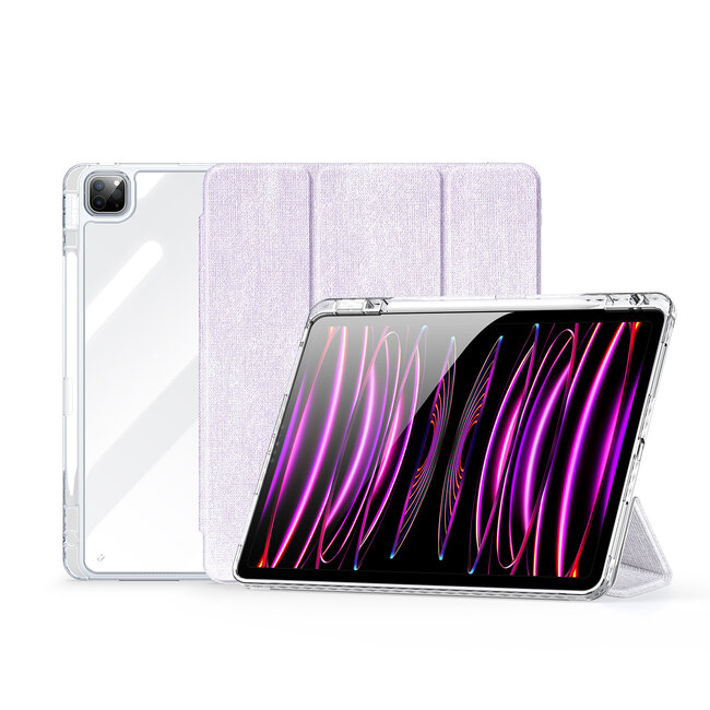 Dux Ducis - Tablet hoes geschikt voor Apple iPad Pro 11 (2018/2022) / Air 4/5 (2020/2022) - Unid Tri-fold Case - Met Pencilhouder en Auto/Wake Functie - Paars
