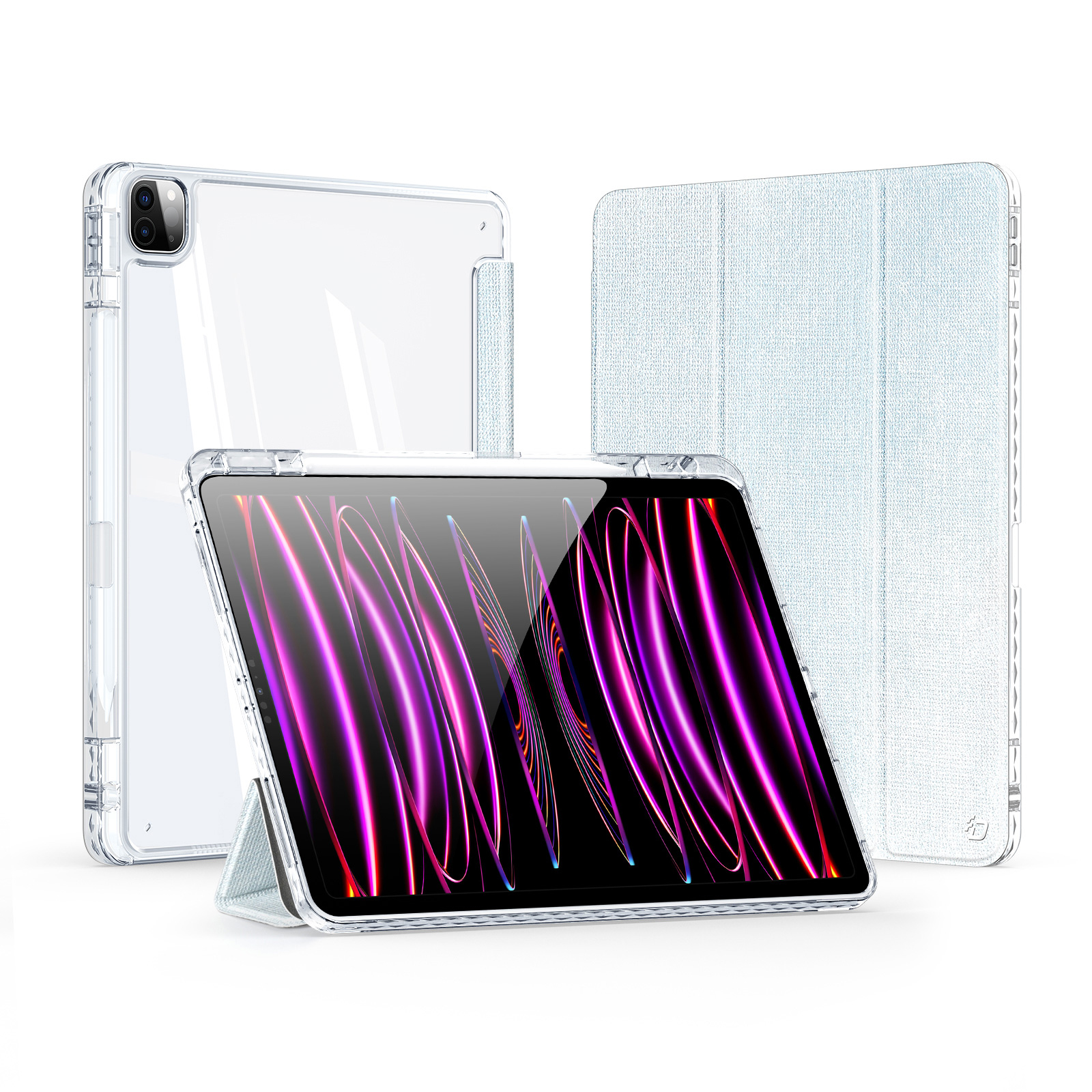 Dux Ducis - Tablet hoes geschikt voor Apple iPad Pro 11 (2018/2022) / Air 4/5 (2020/2022) - Unid Tri-fold Case - Met Pencilhouder en Auto/Wake Functie - Blauw afbeelding