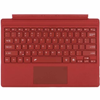 Case2go Case2go - Bluetooth toetsenbord geschikt voor Microsoft Surface Pro 3/4/5/6/7 - QWERTY - Bluetooth Keyboard Cover - Met touchpad en toetsenbord verlichting - Rood