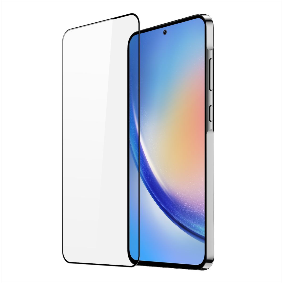 Dux Ducis - Screenprotector geschikt voor Samsung Galaxy A35 - Tempered Glass - Transparant / Zwart afbeelding