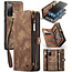 CaseMe CaseMe - Telefoonhoesje geschikt voor Samsung Galaxy S20 FE - 2 in 1 Wallet Book Case - Bruin