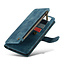 CaseMe - Hoesje geschikt voor Google Pixel 8A - Vintage Wallet Book Case Ritssluiting - Met Magneetsluiting - Blauw