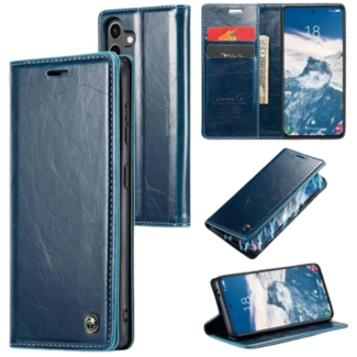 CaseMe CaseMe - Telefoonhoesje geschikt voor Samsung Galaxy S24 - Flip Wallet Case - Magneetsluiting - Blauw