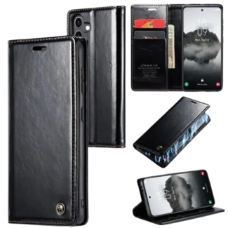 CaseMe CaseMe - Telefoonhoesje geschikt voor Samsung Galaxy S24 Plus - Flip Wallet Case - Magneetsluiting - Zwart
