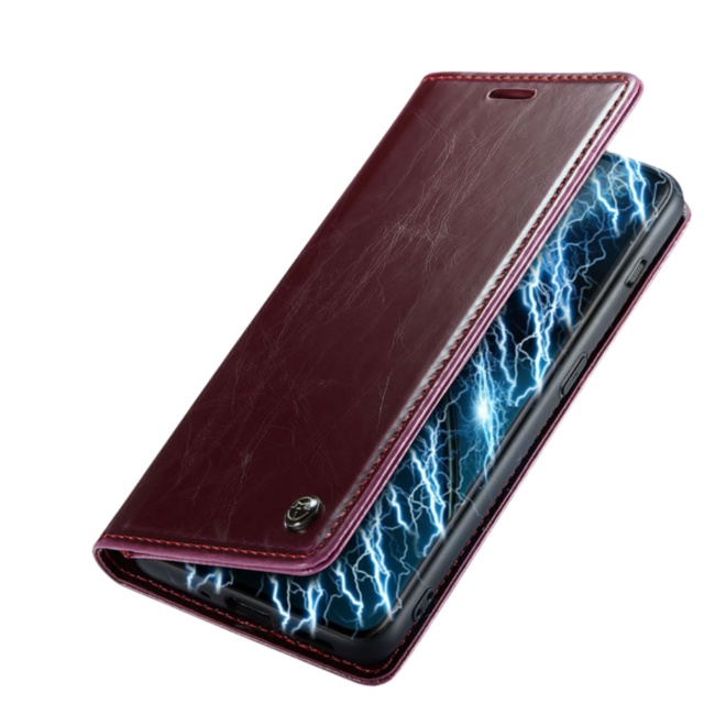 CaseMe - Telefoonhoesje geschikt voor OnePlus 11 - Flip Wallet Case - Magneetsluiting - Rood