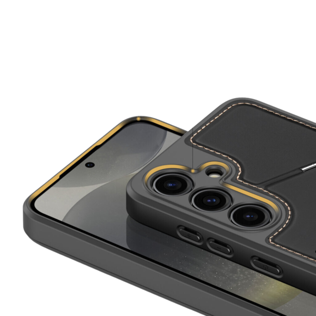 Dux Ducis - Telefoon Hoesje geschikt voor de Samsung Galaxy A15 - Rafi Series - Back Cover - Donker Blauw