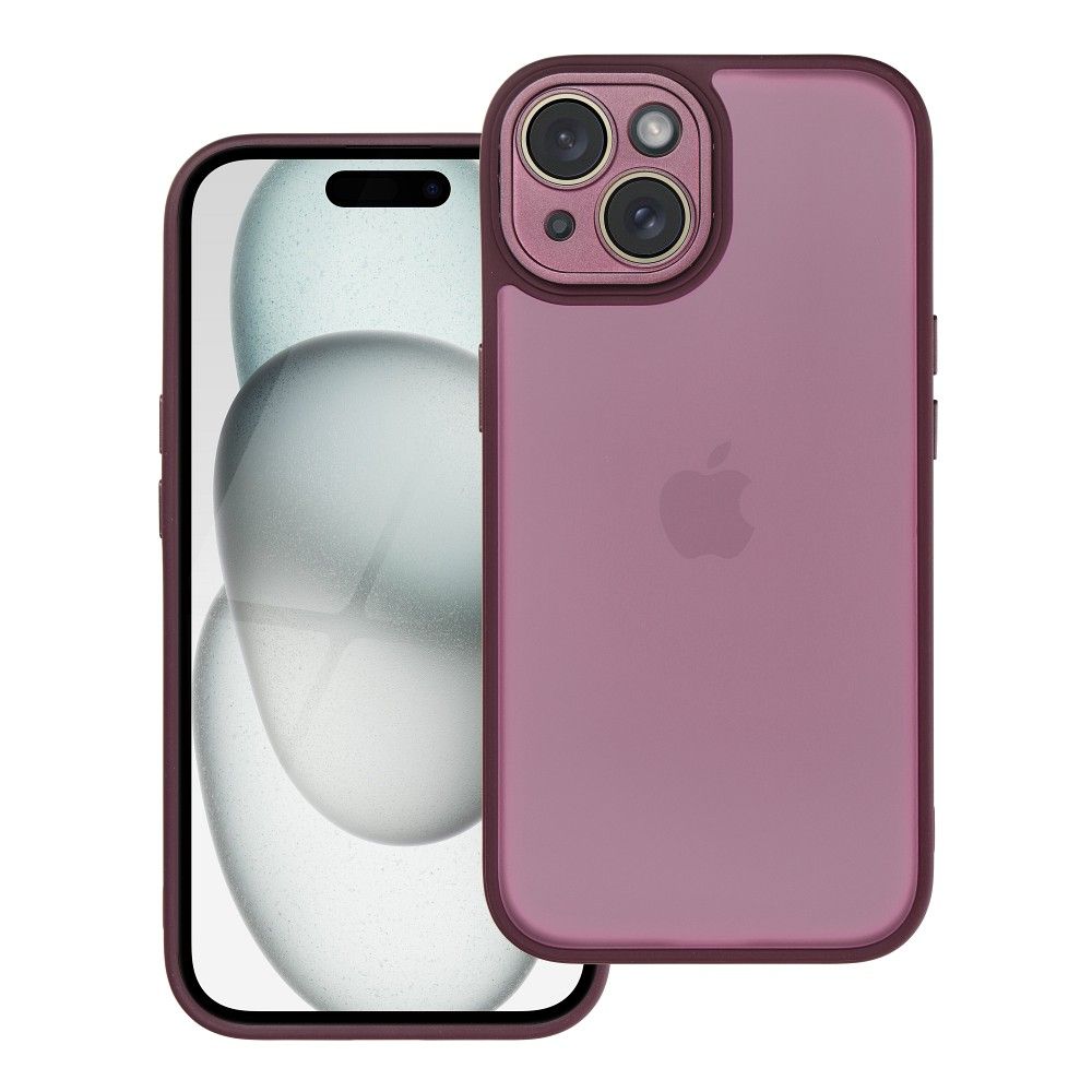 Case2go - Telefoonhoesje geschikt voor iPhone 15 Plus - Back Cover - Variete Hoes - Paars afbeelding