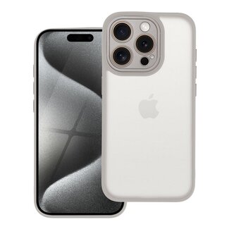 Case2go Case2go - Telefoonhoesje geschikt voor iPhone 15 Pro Max - Back Cover - Variete Hoes - Grijs