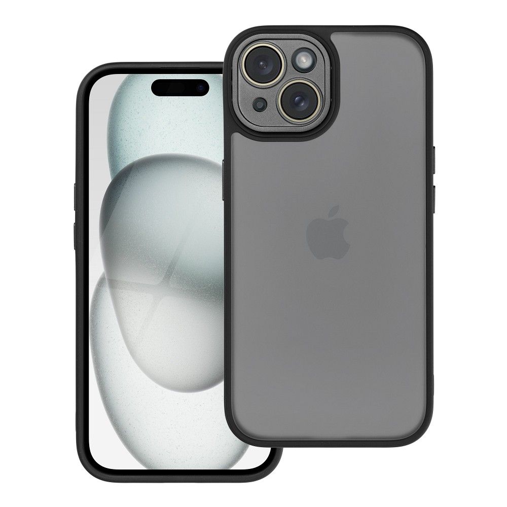 Case2go - Telefoonhoesje geschikt voor iPhone 15 Plus - Back Cover - Variete Hoes - Zwart afbeelding