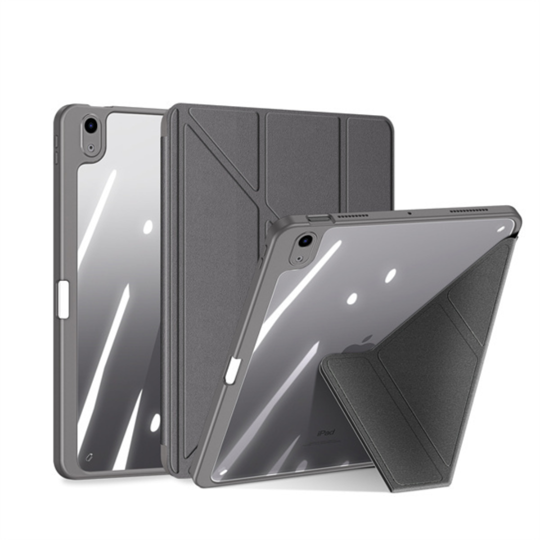 Dux Ducis - Hoes geschikt voor Apple iPad Air 13 (2024) - Magneet sluiting - Auto Sleep/Wake functie - Met Pencil houder - Grijs afbeelding