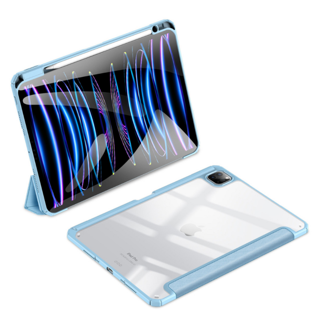Dux Ducis - Tablet hoes geschikt voor Apple iPad Pro 11 (2025) / Apple iPad Pro 11 (2024) - Toby Series - Auto Wake/Sleep functie - Met Pencil houder - Licht Blauw