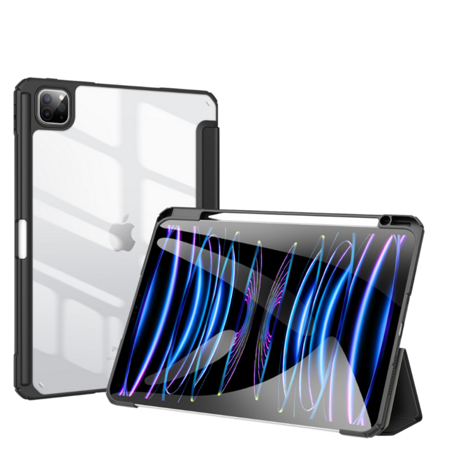 Dux Ducis - Tablet hoes geschikt voor Apple iPad Pro 13 (2025/2024) - Toby Series - Auto Wake/Sleep functie - Met Pencil houder - Zwart